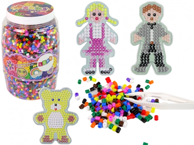 Kit bricolage perles à repasser avec gabarits 9000 pièces