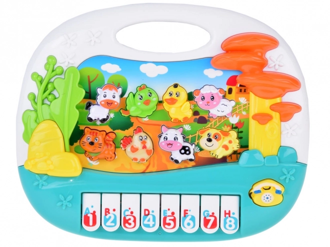 Orgues à clavier interactif éducatifs avec animaux de la ferme ZA5331