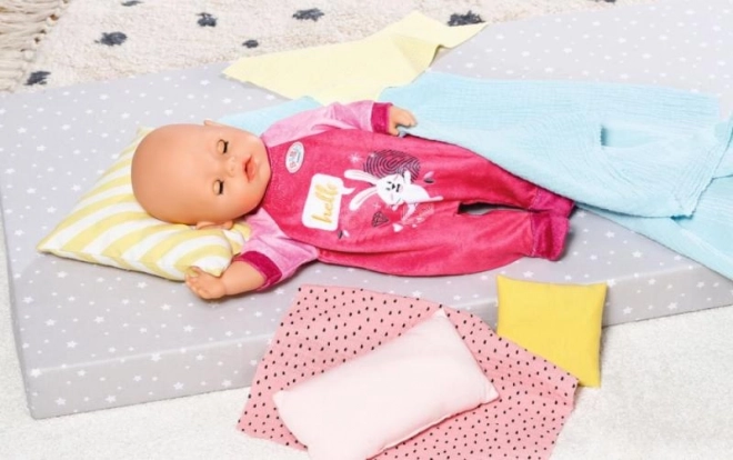 BABY born Grenouillère en velours rose, 43 cm