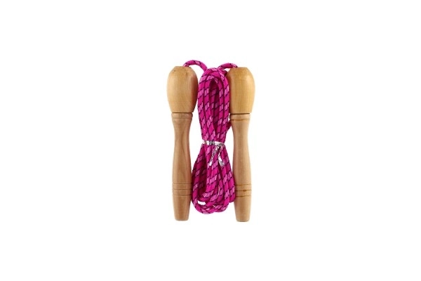 Corde à sauter réglable avec poignée en bois - 270 cm