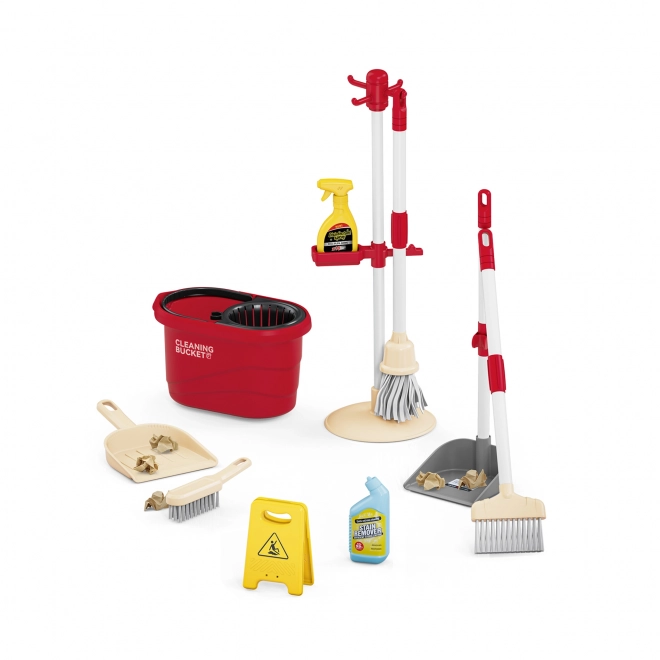 Set de nettoyage pour enfants avec seau et balai-serpillière