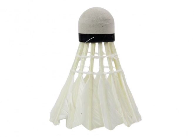 Ensemble de 3 volants de badminton en plumes.
