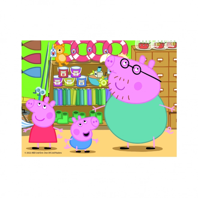 PEPPA PIG 12 Cube en bois sous licence