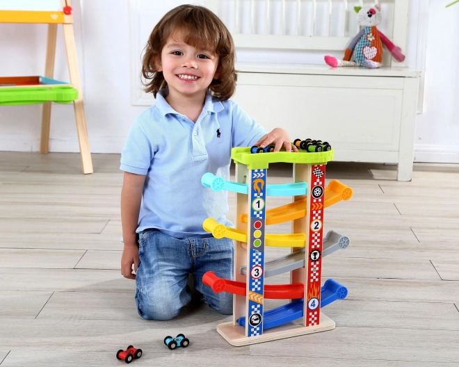 Tooky Toy Toboggan coloré pour voitures