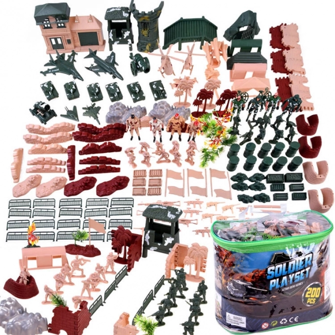 Grande base militaire - ensemble de petits soldats 200 pcs