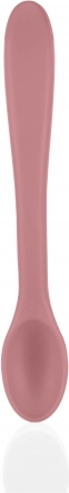 Cuillère pour bébé en silicone vieux rose