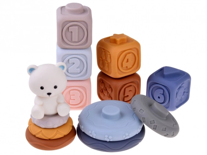 Blocs sensoriels pyramidaux puzzle melon avec ours ZA4819