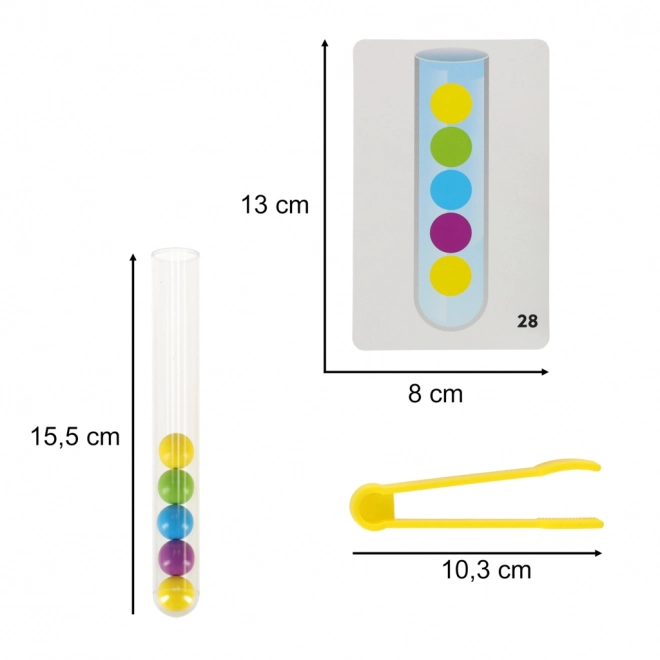 Puzzle éducatif - billes Montessori colorées