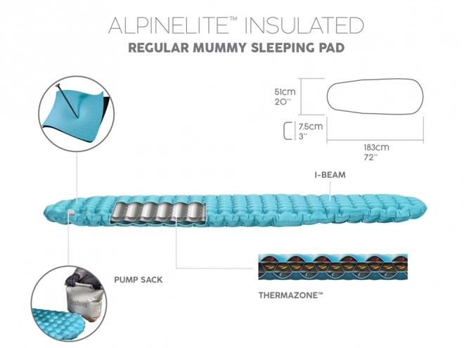 Karimatka Bestway AlpineLite Regular Mummy