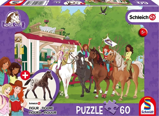 Puzzle SCHMIDT Schleich Rencontre 60 pièces avec figurine