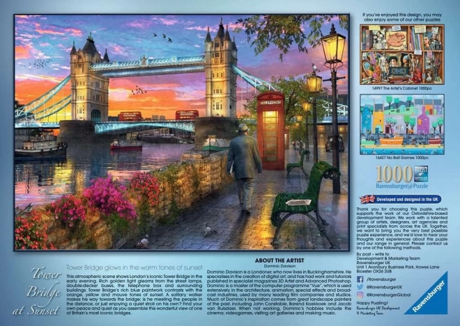 Puzzle 1000 pièces Coucher de soleil sur Tower Bridge