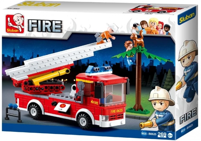Sluban Pompiers M38-B0625 Camion de Pompier avec Échelle