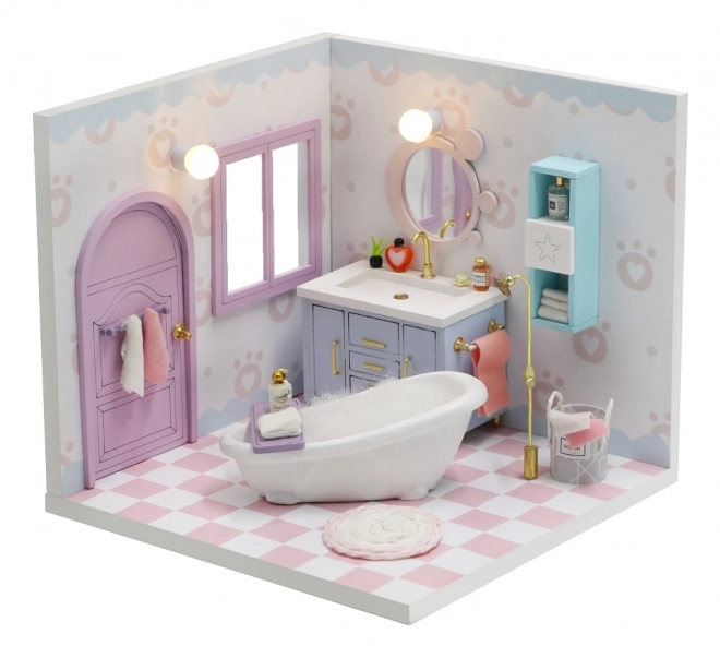 Deux miniatures maison de bain accueillante / Maison du chat Miaou