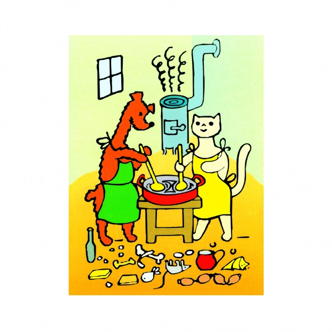 Cubes en bois Chien et Chat – 12 cubes