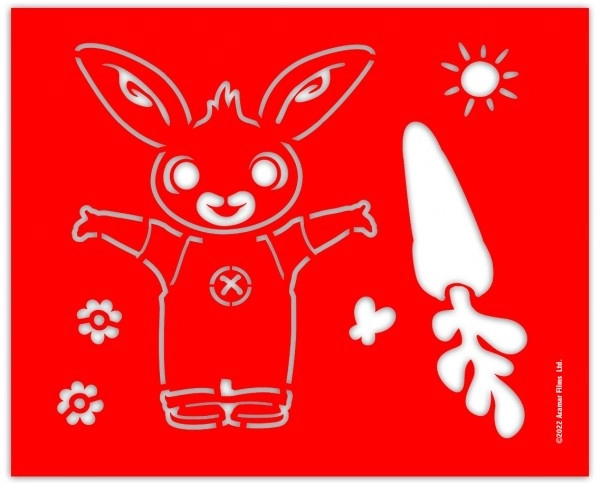 Feutres soufflants Lapin Bing 6 pcs avec pochoirs
