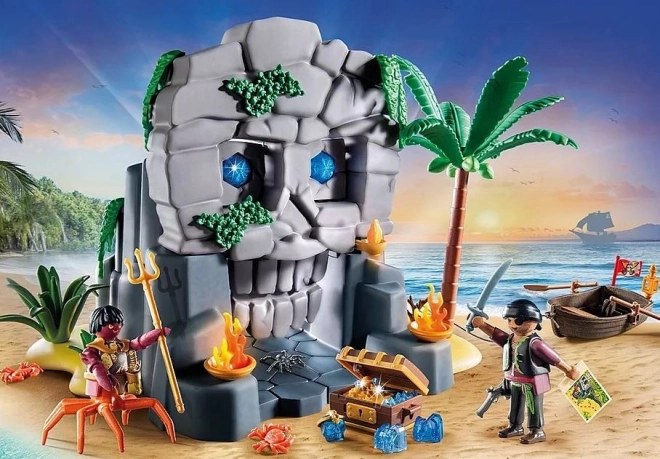 Set de jeu PLAYMOBIL Pirates - Île du crâne