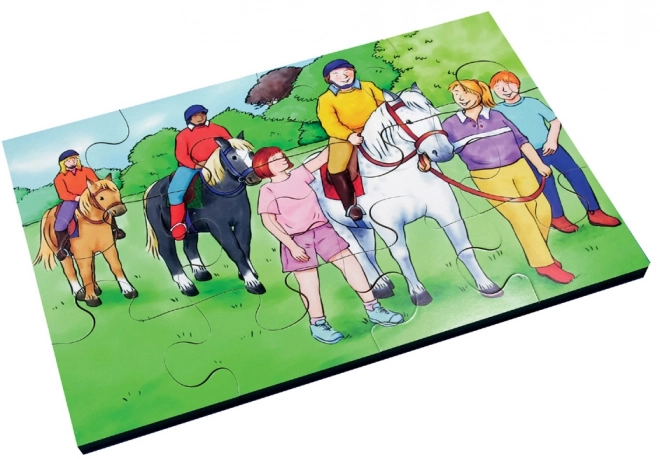 Puzzle en bois de 72 pièces avec motifs inclusifs