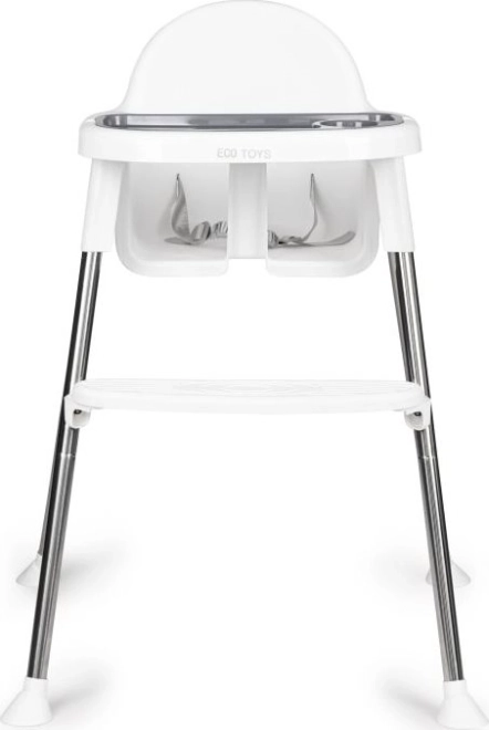 ECOTOYS Chaise Haute 2 en 1 Blanche