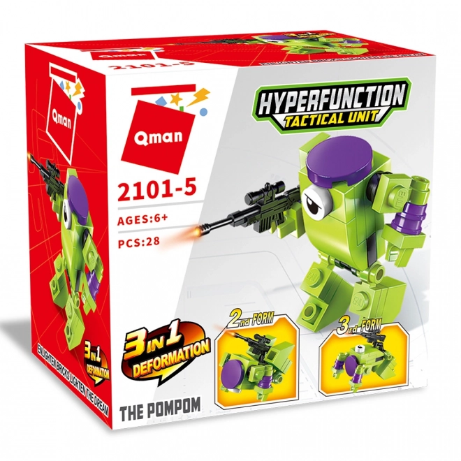 Qman Hyperfunction Tactical Unit 2101-5 Troupes de Robots 3v1