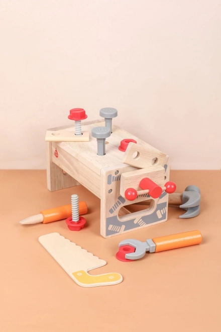 Lucy & Leo Grand charpentier - ensemble en bois d'outils avec établi