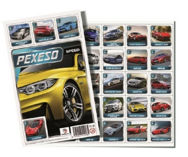 Pexeso Voitures jeu de société 32 paires d'images