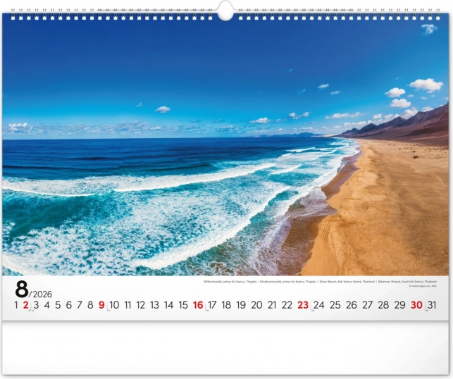 Calendrier mural Mer 2026