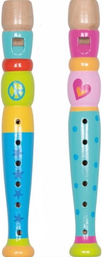 Flûte en bois pour enfants GOKI Peace 20 cm (assortie)