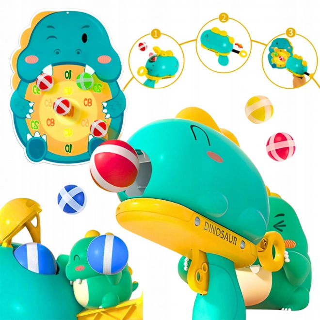 WOOPIE Arme dinosaure à billes avec cibles adhésives