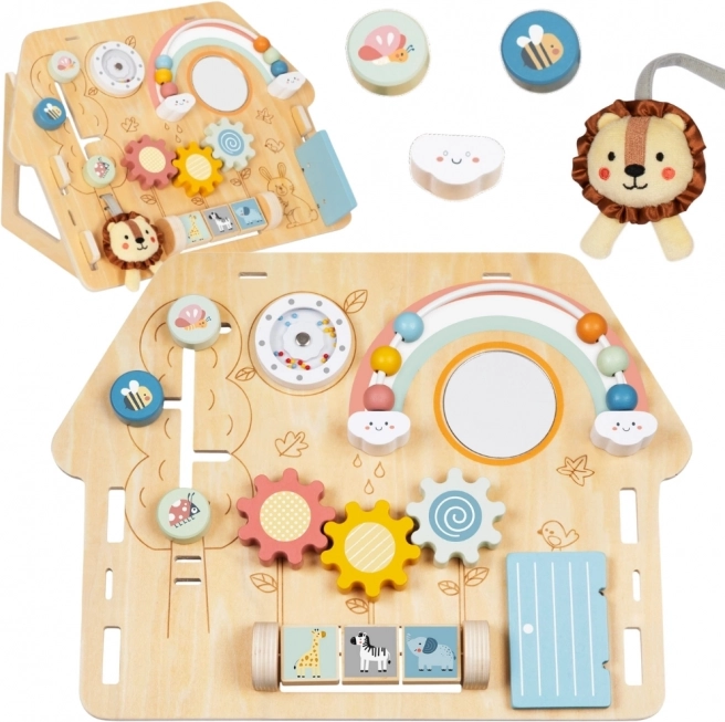 Tooky Toy Grande Table de Manipulation en Bois Maison - Centre d'Activités