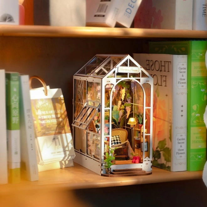 Puzzle 3D RoboTime Butoir de livre Maison de jardin (en bois)