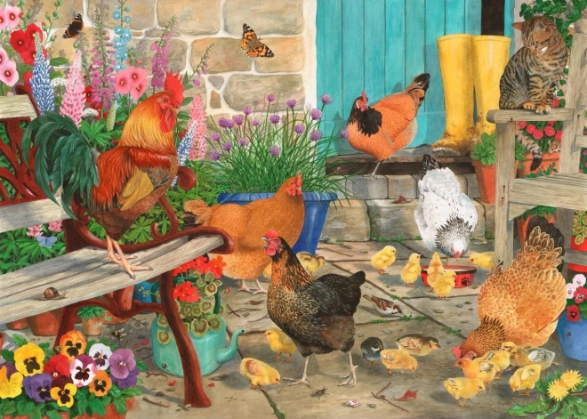 Puzzle Amusement de poules 1000 pièces
