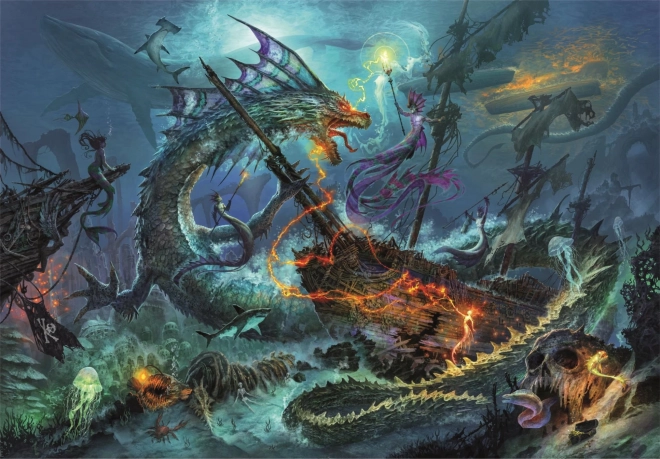 Puzzle 3000 pièces Bataille sous-marine CLEMENTONI
