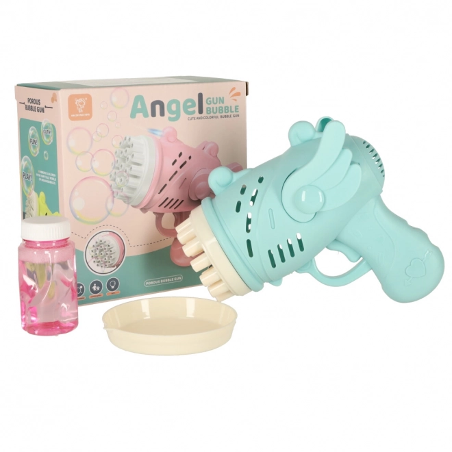 Pistolet à bulles avec ailes bleu