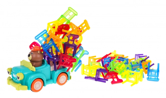 Jeu de compétence Chaises empilables et voiture pour enfants
