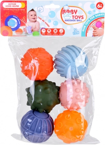 Ballons sensoriels colorés pour enfants, 6 pcs