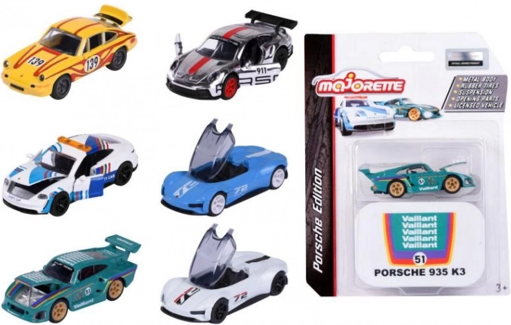 Voiture miniature en métal Porsche motorsport deluxe 1:64 avec boîte de collection