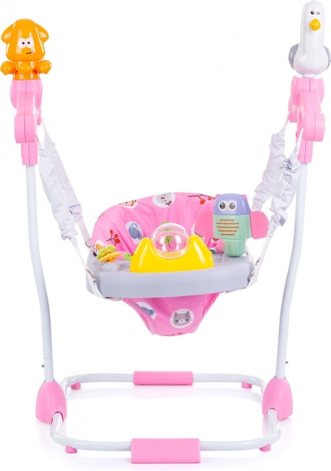 CHIPOLINO Balancelle bébé avec centre de jeu Macarena rose