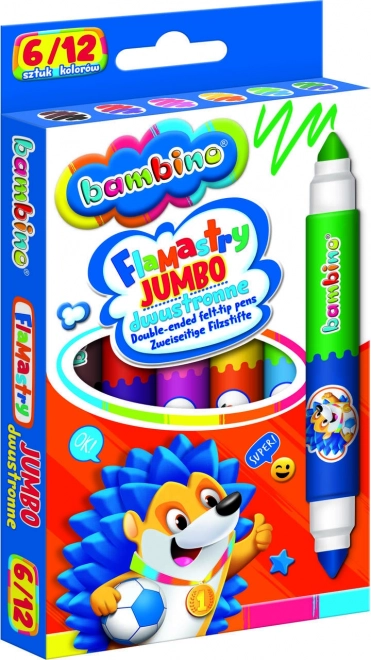 Feutres bicolores double face Bambino - 6 pièces