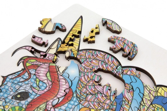 Puzzle en bois licorne