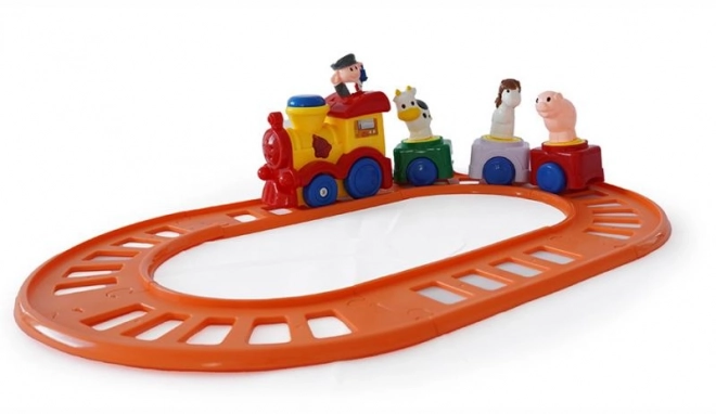 Petit train pour enfants avec mélodie et figurines mobiles