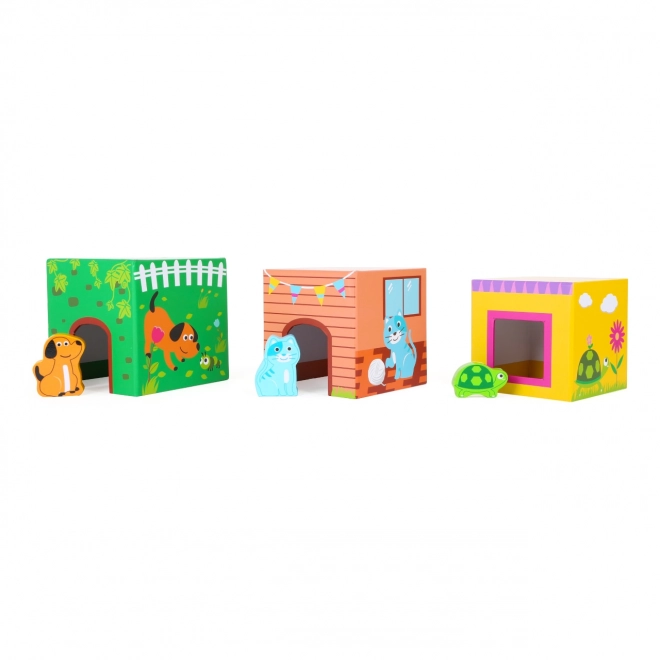 Petite Tour de Cubes avec Animaux en Bois Small Foot