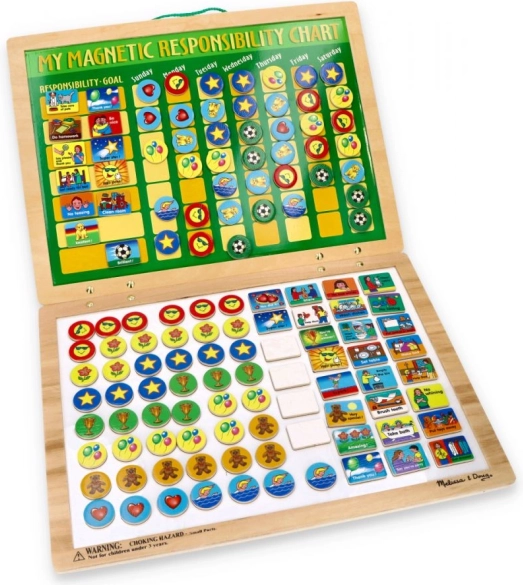 Tableau magnétique des responsabilités pour enfants