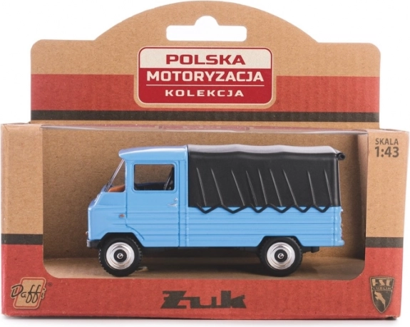 modèle en métal de la fourgonnette ŻUK PRL à l’échelle 1:43 – bleu