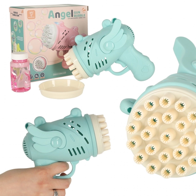Pistolet à bulles avec ailes bleu