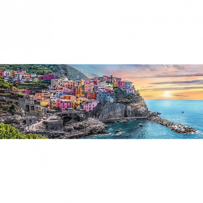 Puzzle panoramique 500 pièces Vernazza au coucher du soleil, Italie