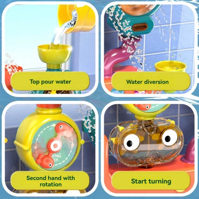 Woopie jouet de bain avec moulin rotatif et gobelets de versement