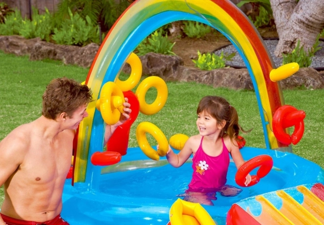 Grand centre aquatique avec toboggan 297 x 193 x 135 cm