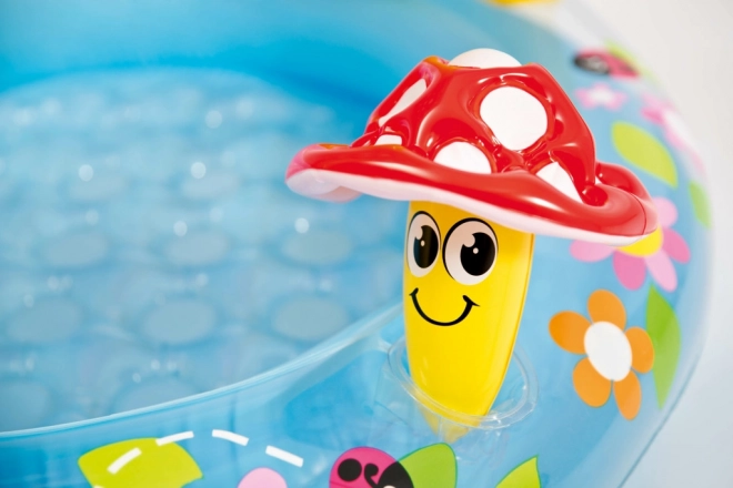 Piscine gonflable fond bébé champignon 102x89cm de 1-3 ans