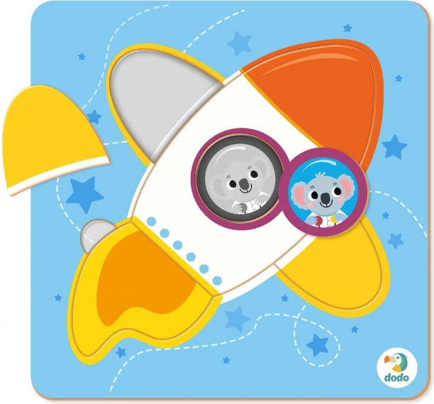 Dodo puzzle encadré Fusée pour les tout-petits