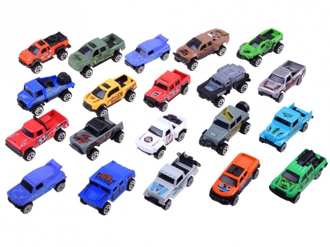 Grande collection de 20 voitures tout-terrain en métal ZA3233